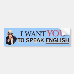 君に英語を教えて話貰いたい バンパーステッカー