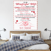 君に逢って実に好い細君に逢ったのは縁だと思った キャンバスプリント (インサイチュ (寝室))