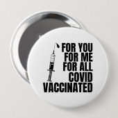 君のために、僕のために、全#covidvaccinated 缶バッジ (正面&裏面)