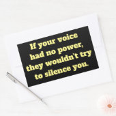 君のもし声は力が無くて黙っていられぬ 長方形シール (封筒)