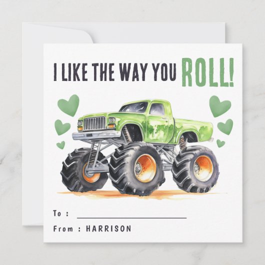 君のやり方が好転がき | グリーンモンスタートラックキッズ シーズンカード (正面)