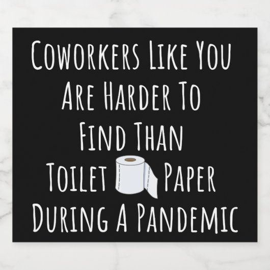 君のような同僚は見つけるのが難しい リキュールボトルラベル (シングルラベル)