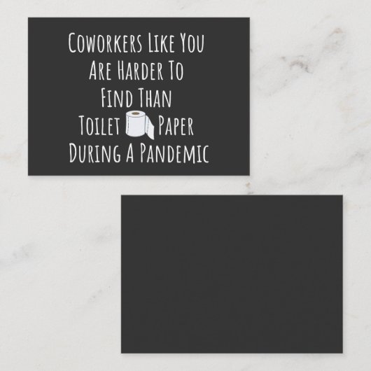 君のような同僚は見つけるのが難しい 名刺 (正面/裏面)