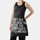 君のアメリカ人の手を食べ物を与え噛みつるな エプロン (インサイチュ)