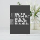 君のアメリカ人の手を食べ物を与え噛みつるな サンキューカード (スタンド正面)