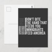 君のアメリカ人の手を食べ物を与え噛みつるな ポストカード (正面/裏面)
