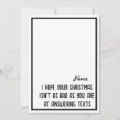 君のクリスマスの皮肉が悪くないといいなおもしろいい シーズンカード (正面)