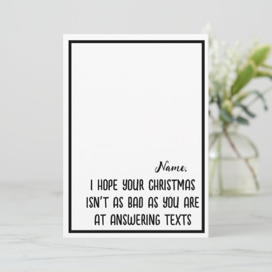 君のクリスマスの皮肉が悪くないといいなおもしろいい シーズンカード (スタンド正面)