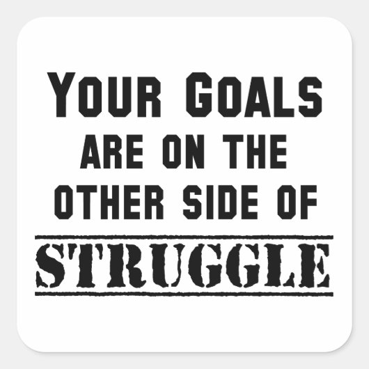 君のゴールは苦戦の一方だ スクエアシール (正面)