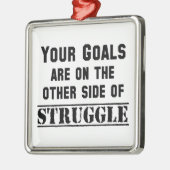 君のゴールは苦戦の一方だ メタルオーナメント (左)