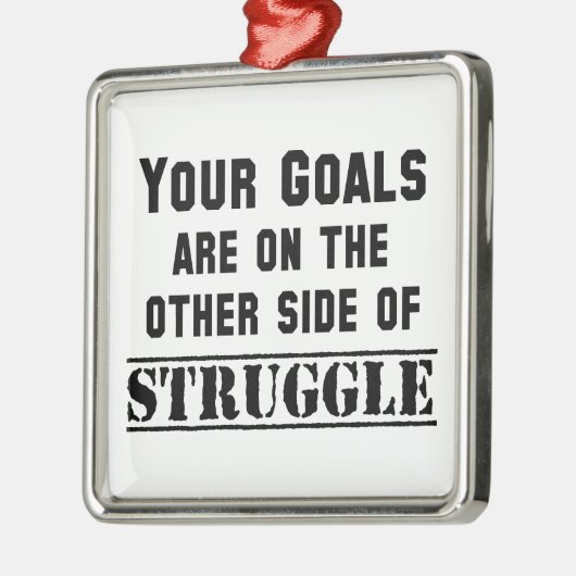 君のゴールは苦戦の一方だ メタルオーナメント (左)