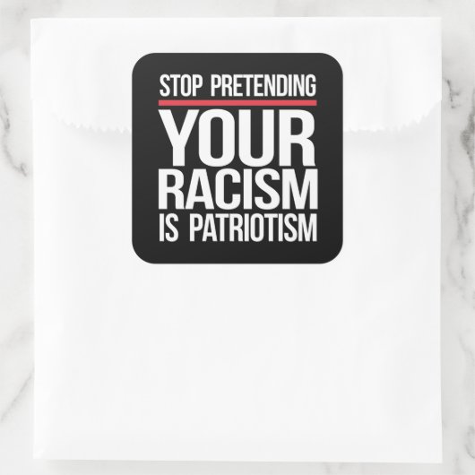 君のストップ人種差別を愛国主義のスクエアだと装うのは スクエアシール (バッグ)