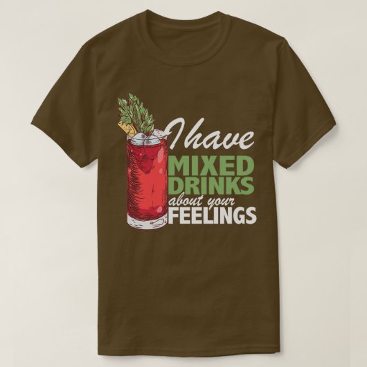 君のバーテンダーの飲み物を混ぜて感覚した Tシャツ (デザイン正面)