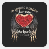 君のパーソナライズされた翼は用意できたがハート スクエアシール (正面)