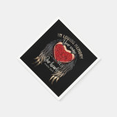 君のパーソナライズされた翼は用意できたがハート スタンダードカクテルナプキン (角)