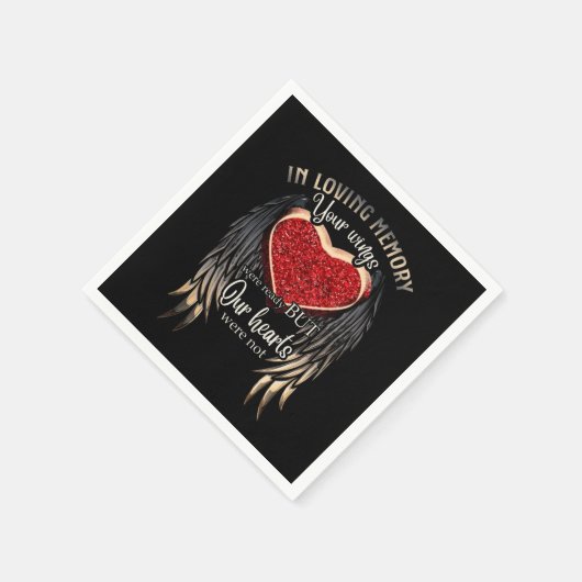 君のパーソナライズされた翼は用意できたがハート スタンダードカクテルナプキン (角)