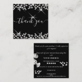 君のモダン感謝してい為にはダイヤを入れろ スクエア名刺 (正面/裏面)