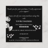 君のモダン感謝してい為にはダイヤを入れろ スクエア名刺 (裏面)