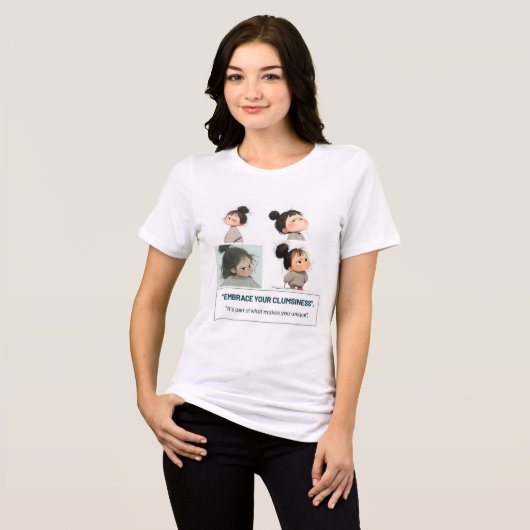 君の不器用さは君を作る部分ユニークだ トライブレンドTシャツ (正面全面)