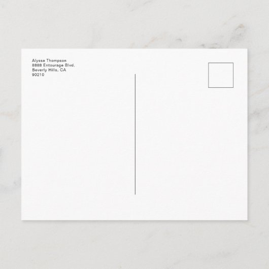 君の予算のために席を確保したテンプレート ポストカード (裏面)