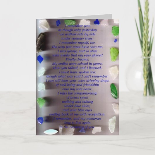 君の事は覚えてる… カード (正面)