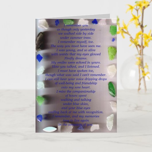 君の事は覚えてる… カード (黄色い花)