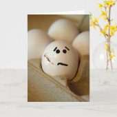 君の事故を気の毒に思う、割れた卵。 カード (黄色い花)