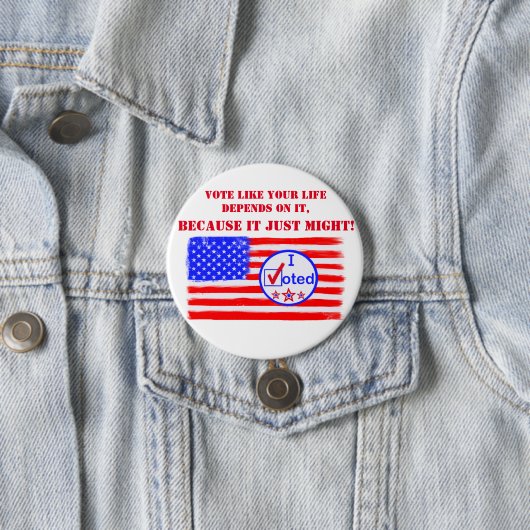「君の人生が懸かっているように投票して…" 投票権PIN 缶バッジ (インサイチュ)
