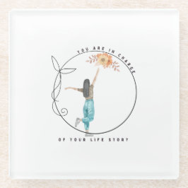 君の人生は君の担当だ ガラスコースター