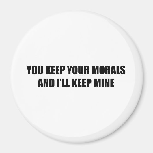 君の保モラルと僕のモラル保を見せる マグネット (正面)