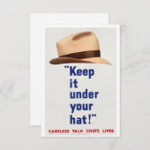 君の保帽子の下だ 招待状 (正面/裏面)