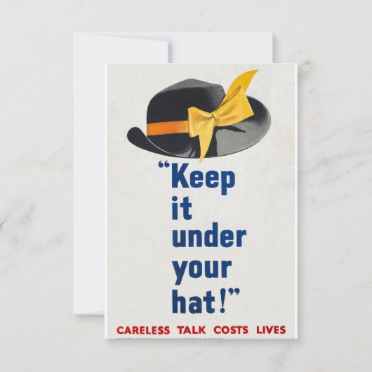 君の保帽子の下だ 招待状 (正面)