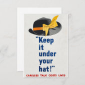 君の保帽子の下だ 招待状 (正面/裏面)