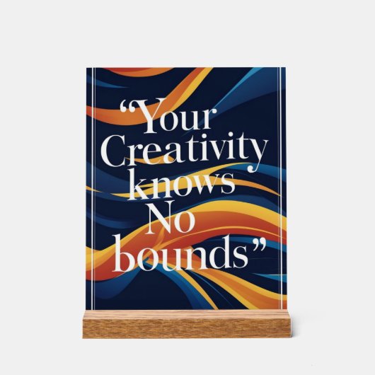 君の創造力はどこまで知らぬ アクリルサイン (正面)