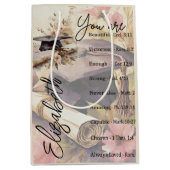 君の卒業は美しいパーソナライズされた ミディアムペーパーバッグ (正面)