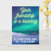 君の友情は賛美クリスマスだ カード (黄色い花)