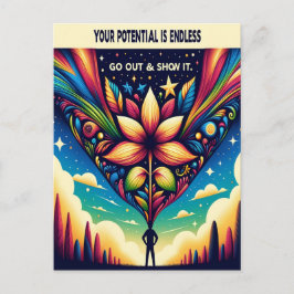 君の可能性は無限に出て行って見せる ポストカード