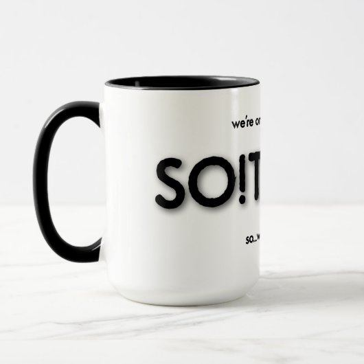 君の唇は？マグ マグカップ (左)