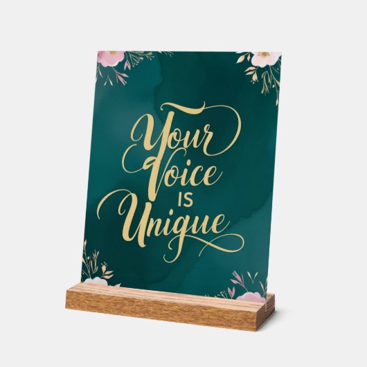 君の声はユニーク アクリルサイン (傾斜)