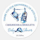 君の好きな青いベビーの感謝してい靴だ ラウンドシール (正面)