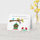 君の小鳥が巣を飛んだ カード (黄色い花)