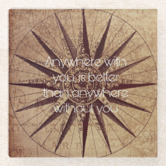 君の居る所はどこでも無い方が好い ガラスコースター