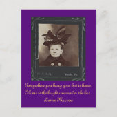 君の帽子つるはどこでも持ち家だ ポストカード (正面)