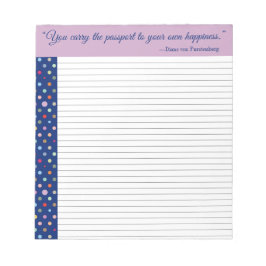 君の幸運福はパスポートだ ノートパッド