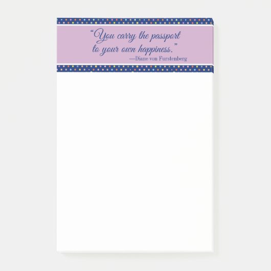 君の幸運福はパスポートだ ポストイット (正面)