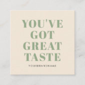 君の得味素晴らしは感謝していい スクエア名刺 (正面)