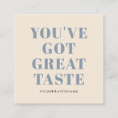 君の得味素晴らしは感謝していい スクエア名刺 (正面)