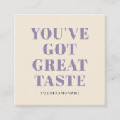 君の得味素晴らしは感謝していい スクエア名刺 (正面)