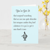 君の得詩おもしろいの考え一つ カード (黄色い花)