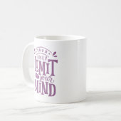 君の心は君の中の唯一の限界だ コーヒーマグカップ (正面左)